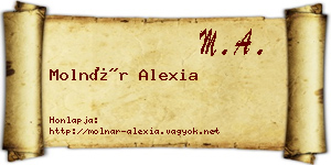Molnár Alexia névjegykártya